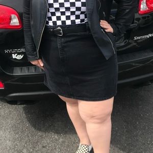 PLUS SIZE ASOS black denim skirt